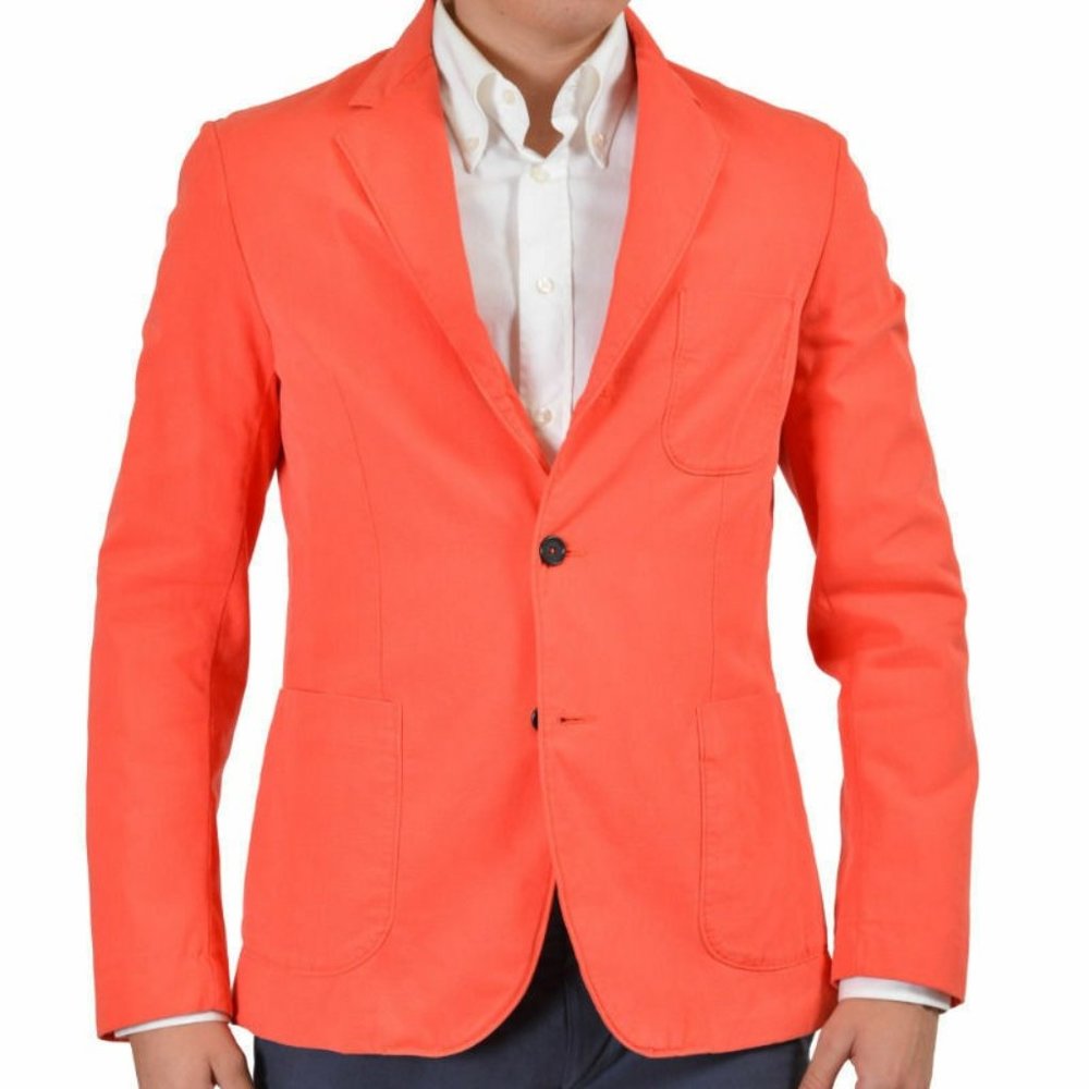 Ballantyne Orange Three Button Sport Coat Blazer